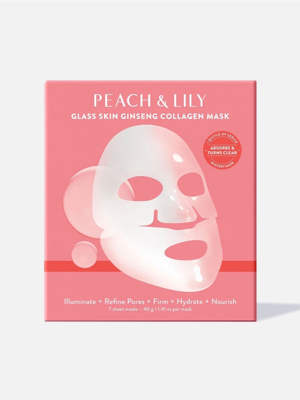 Peach & Lily Glass Skin Ginseng Collagen Mask (Bundle Of Two)